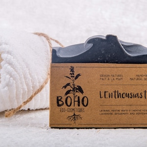L&#39;Enthousiaste / Natural soap, organic soap, handmade soap, oily skin soap, acne soap, zero waste, detox soap, vegan soap