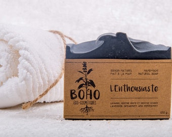 L'Enthousiaste / Natural soap, organic soap, artisanal soap, oily skin soap, acne soap, zero waste, detox soap, vegan soap