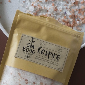 BREATHE / Bath salts, bath salt, epsom salt, Himalayan selp, Dead Sea salt, bath product, Christmas gift, educator gift image 3