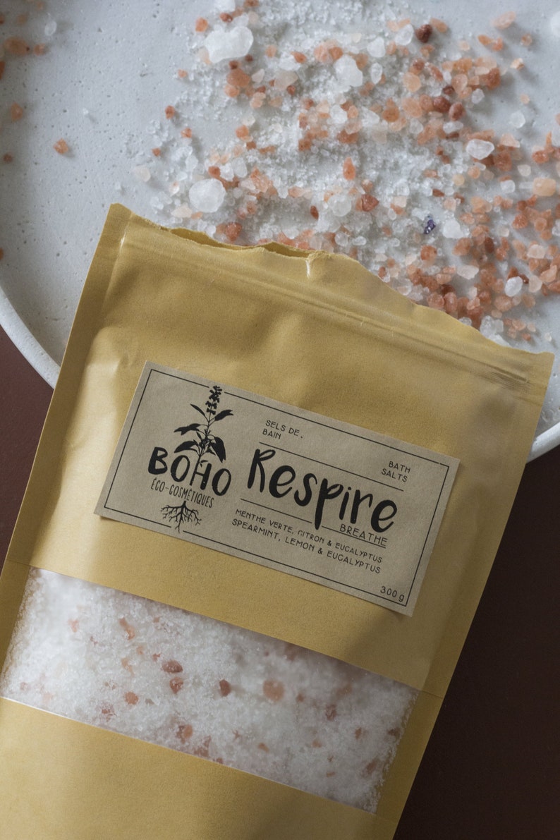 BREATHE / Bath salts, bath salt, epsom salt, Himalayan selp, Dead Sea salt, bath product, Christmas gift, educator gift image 3