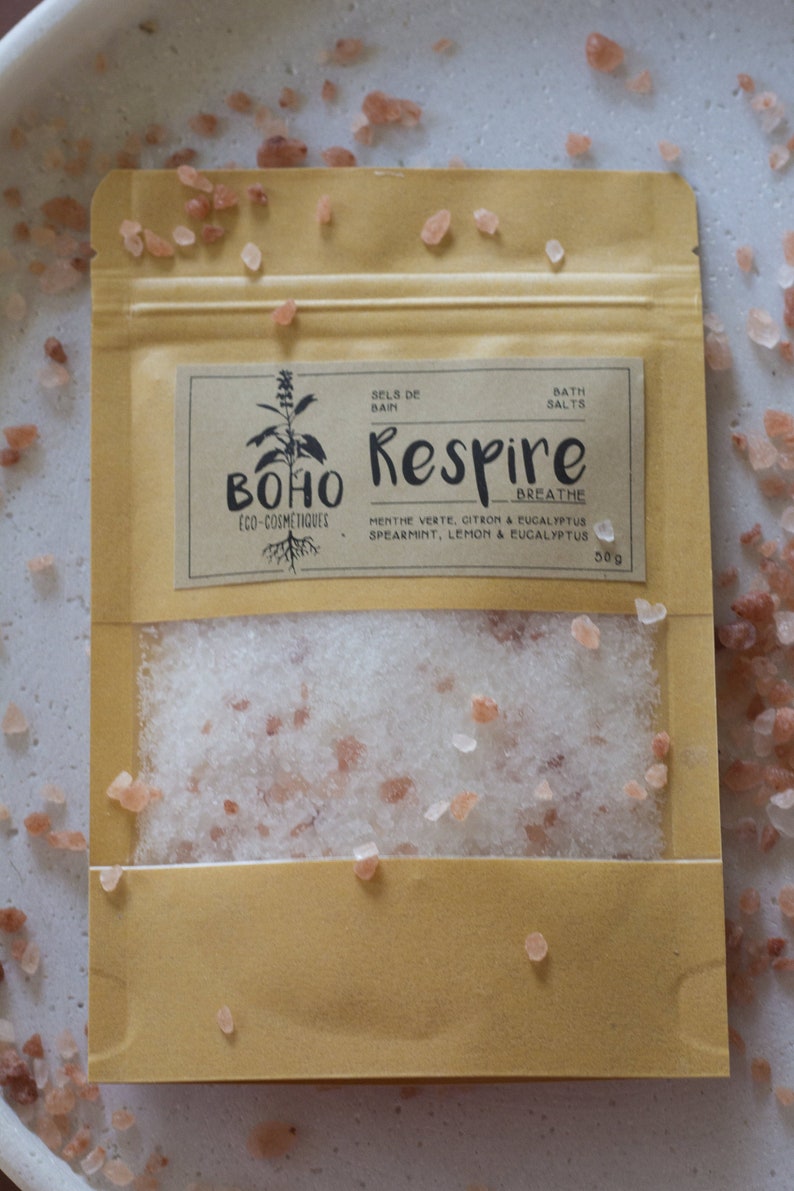 BREATHE / Bath salts, bath salt, epsom salt, Himalayan selp, Dead Sea salt, bath product, Christmas gift, educator gift image 4