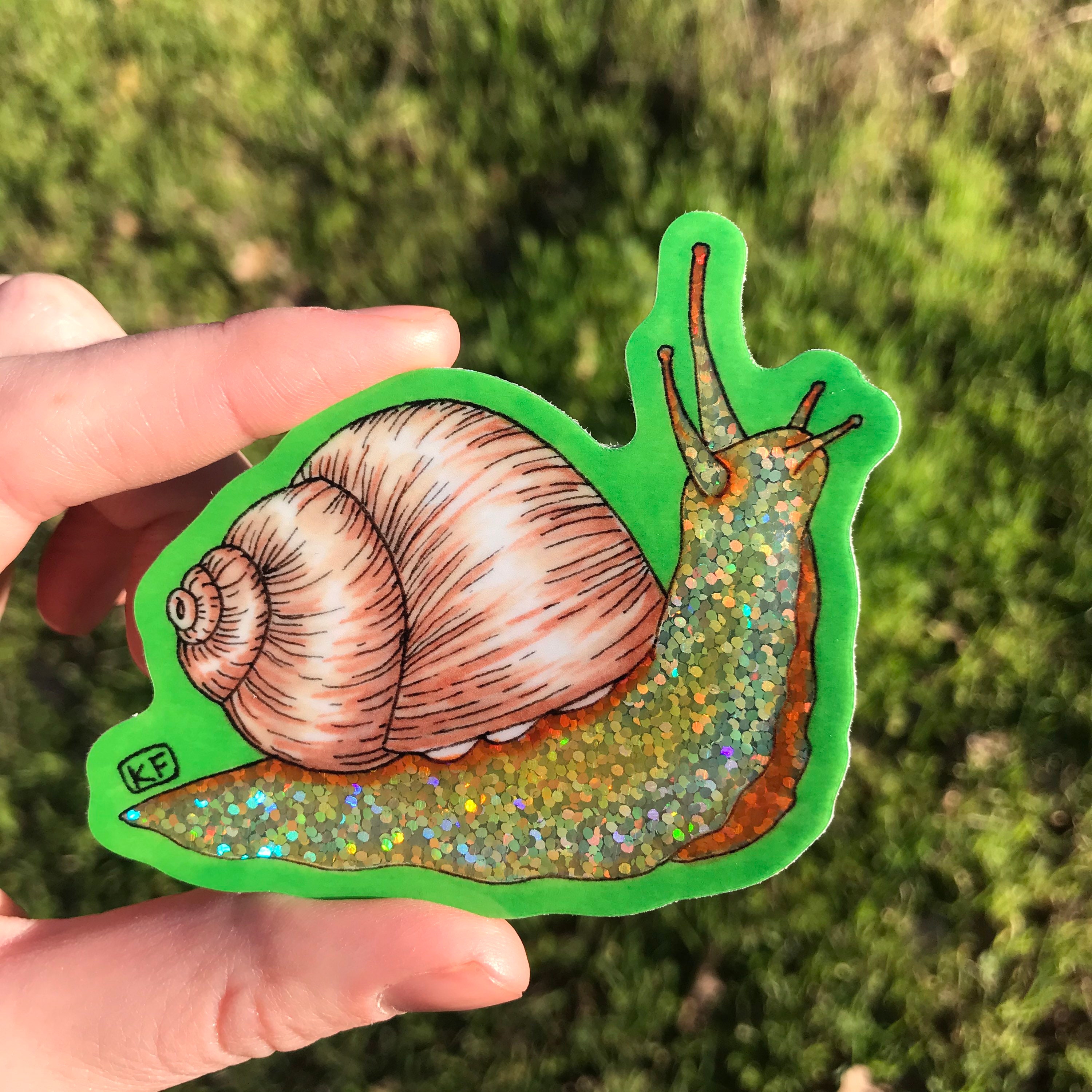 Sparkle Snail Sticker Etsy