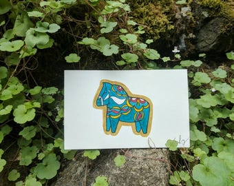 Dala Horse Original Painting