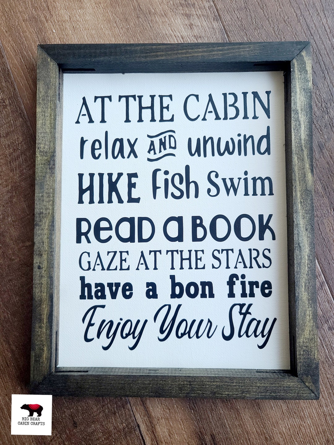 Rustic Camper Decor Happy Camper Canvas Humor Funny Clean Etsy