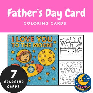 Cartões para colorir para o Dia dos Pais