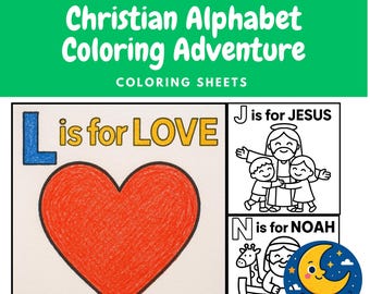 Vom Glauben gefüllte ABCs: Ein christliches Alphabet-Malabenteuer