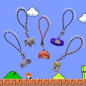 Gameboy Phone Charms, Gameboy Charm, Gamecube Charm, Zelda Phone Charm, Pokemon Phone Charm, Video Games, Controller Charm, Gamer Charm