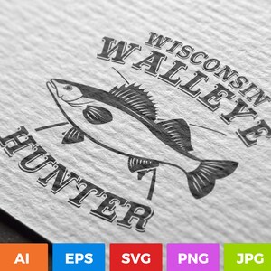 Download Walleye Hunter Walleye Svg Walleye Digital Art Walleye Etsy