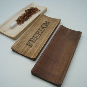 Pine Wood Rolling Tray, Curved Herb Tray, Custom Smoker Gift