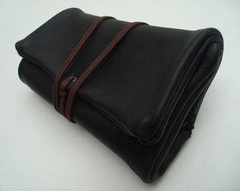 LEDEREN Tabakszakje, Leren etui, Tabakszakje, Rokende Kit, Leder Tabakbeutel, Tabaksdoos, Porta Tabacco, Rolling Pouch, Etui