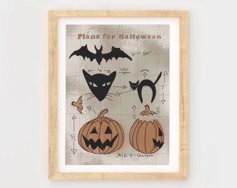 NBC art, Halloween town, Spooky Idea, Spooky decor, Jack and Sally, Halloween Plans, Halloween print, movie art