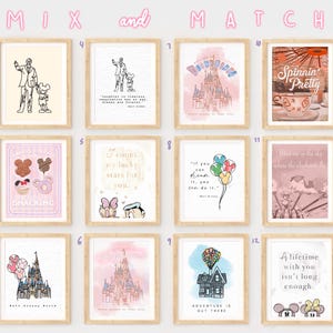 Dcp MIX & MATCH - PACK of magical prints, park treats, Disneyland decor, Wdw, Mickey Prints, magical Print Set, Dcp Room, never grow up, Dcp