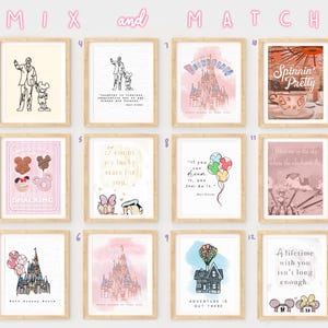 Dcp MIX & MATCH - PACK of magical prints, park treats, Disneyland decor, Wdw, Mickey Prints, magical Print Set, Dcp Room, never grow up, Dcp