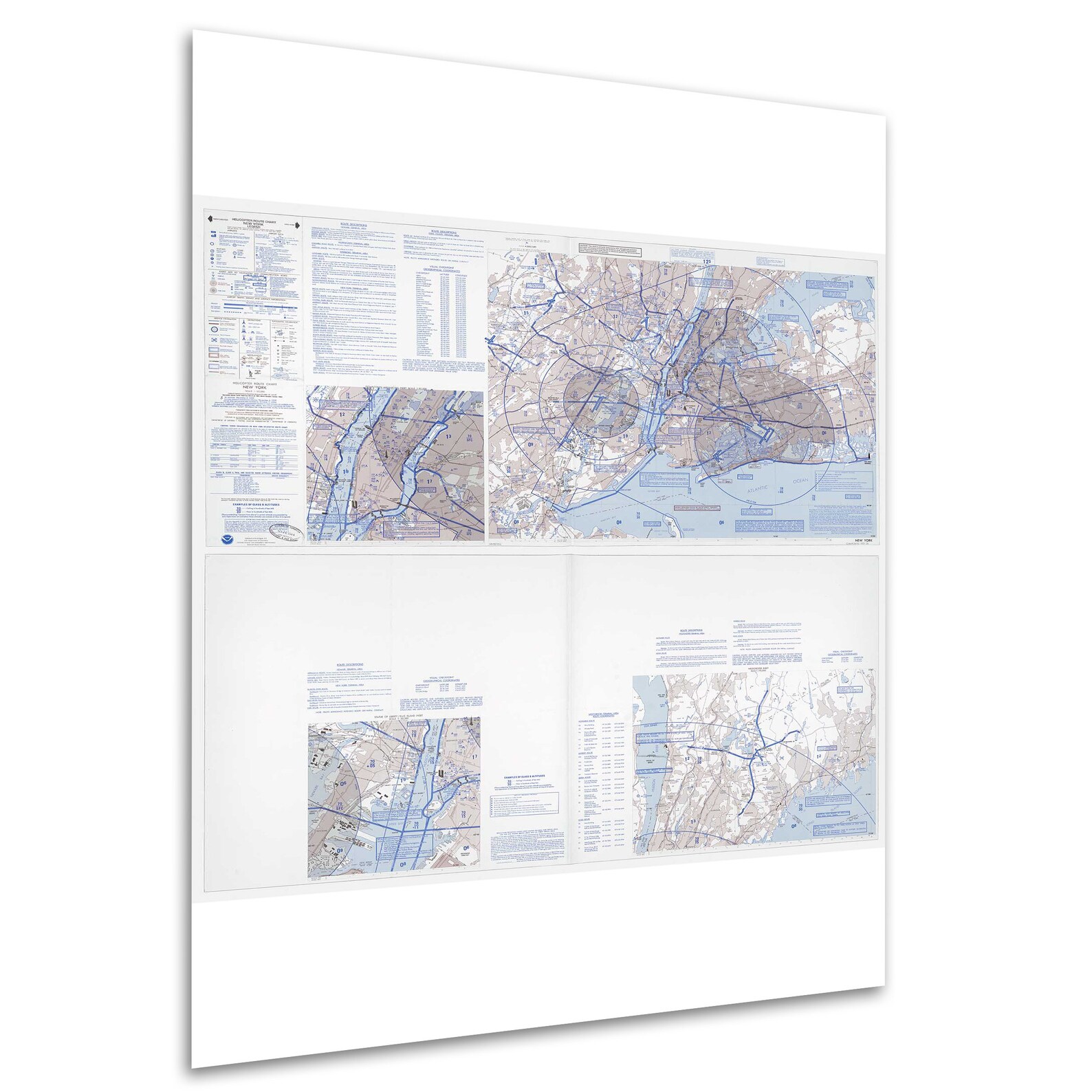 Helicopter Route Chart New York City NOAA 1999 Custom Etsy