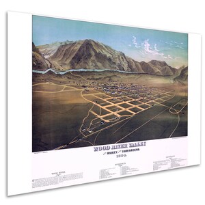 Map of Hailey, Idaho; Wood River Valley 1884; Antique Birdseye Map - Etsy