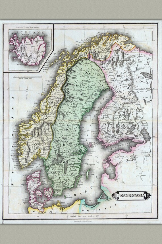 Scandinavia Norway Sweden Finland Denmark Iceland Antique Etsy Scandinavia Norway Sweden Finland Denmark Iceland Antique Etsy