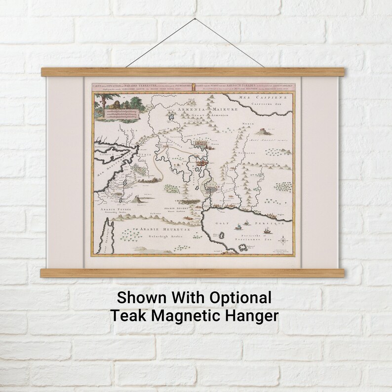Map of Eden & Paradise in Persian Gulf Region Map by Mortier - Etsy