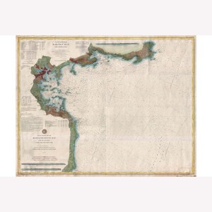 Boston Bay and Harbor; 1877 U.S. Coast Survey Map or Chart; USCS