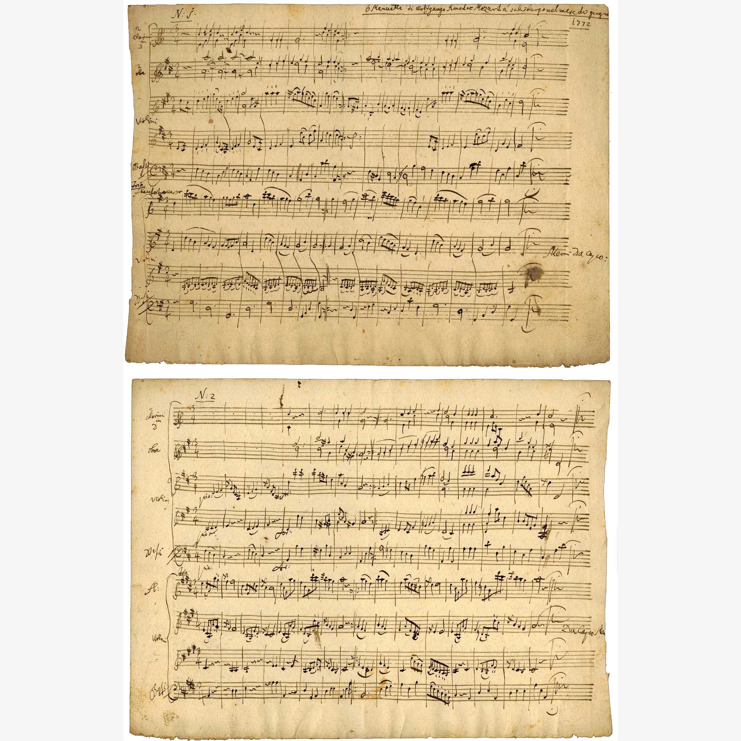 Mozart Sheet Music Handwritten