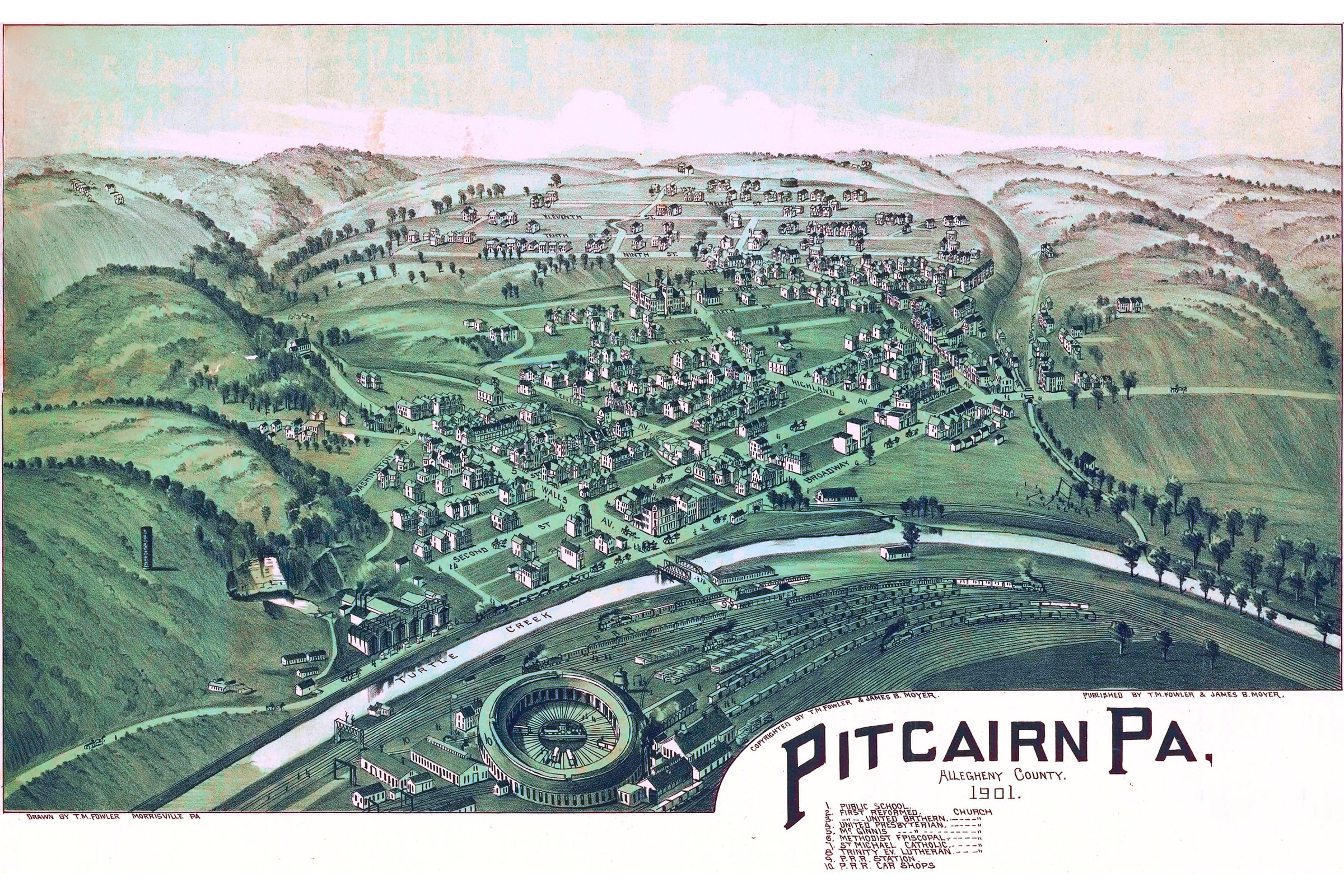 24x36 Vintage Reproduction Historic Map Tionesta Pennsylvania Forest County 1896