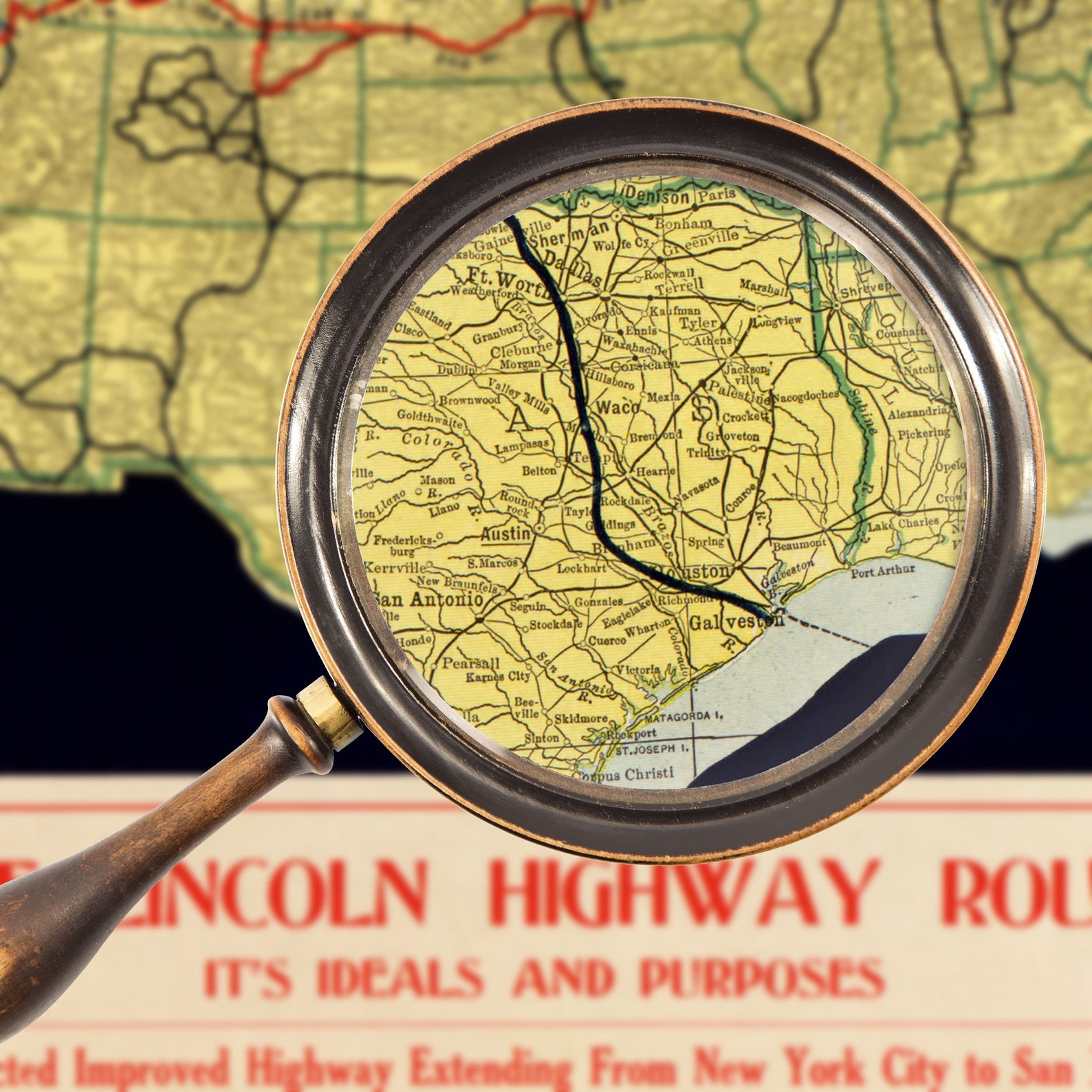 Early 20th Century Map of the Lincoln Highway Across America - Etsy