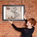 North America & South America Antique Map by Visscher 1658 - Teak Wood ...