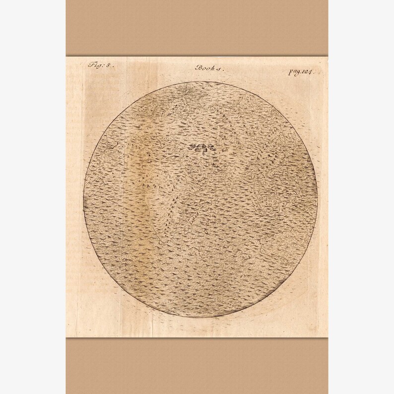 Carte du mont Ararat avec l'arche de Noé, carte biblique ancienne par Burnet, 1759 - cadre de suspension magnétique en bois de teck en option image 1