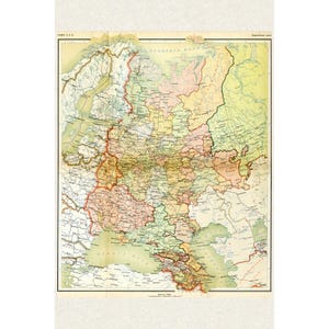 1928 Soviet Union Historical Map in Russian Script