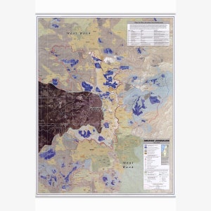 Jerusalem; CIA Map 2006; Central Intelligence Remote Sensing Map - Teak Wood Magnetic Hanger Frame Optional