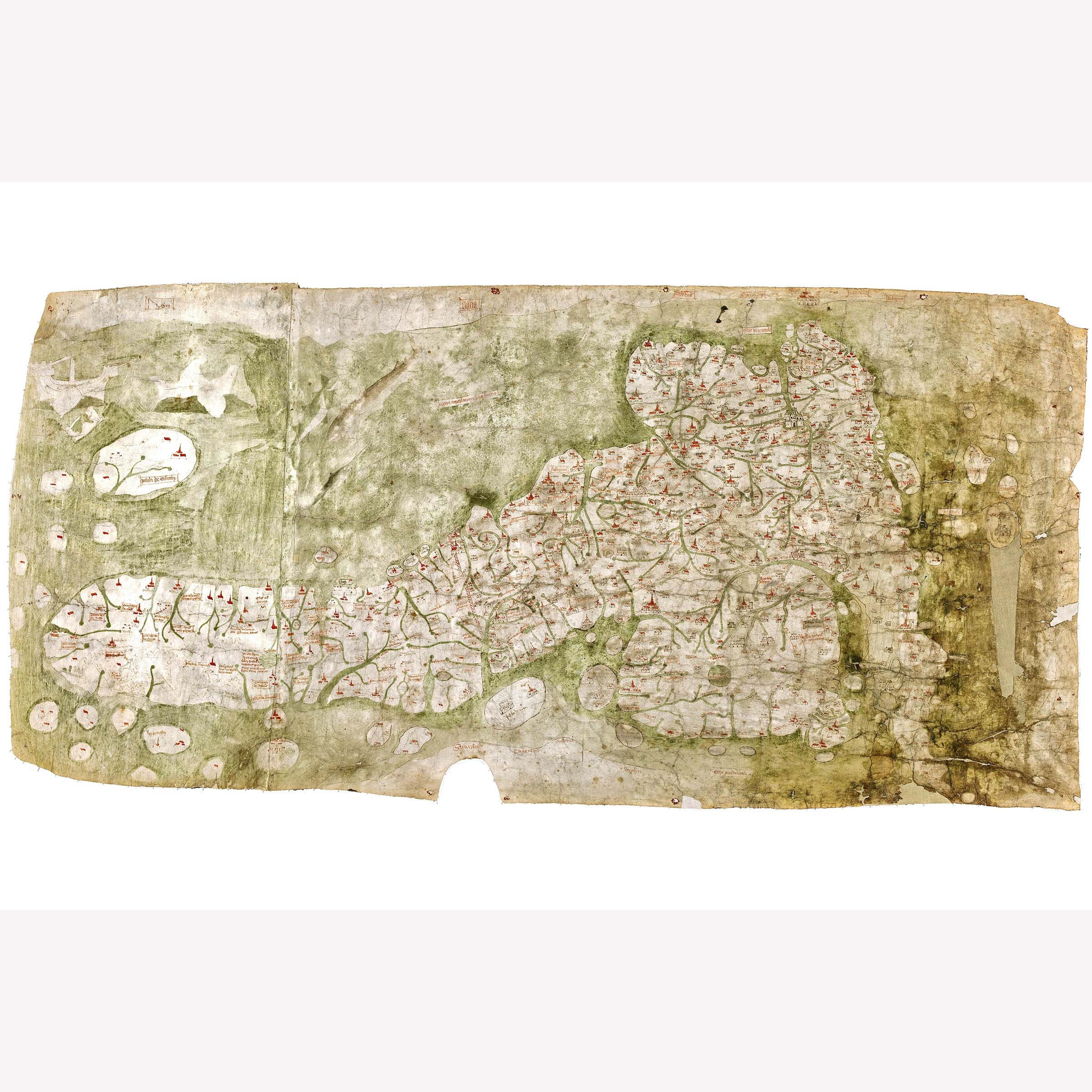 The Gough Map 1360 Map Of Great Britain C.1360 The Gough Map Historic | Etsy Canada