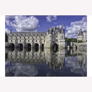 Chateau de Chenonceau, Loire Valley, France -  Teak Wood Magnetic Hanger Frame Optional