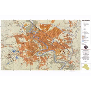 2006 US Geospatial Intelligence Agency Map of Baghdad, Iraq