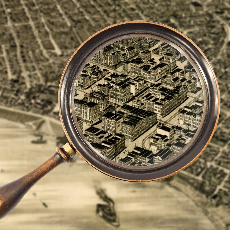 Map of Evansville Indiana Antique Map Pictorial or Birdseye Etsy