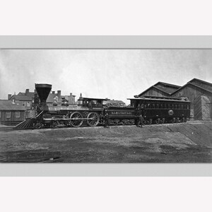 Lincoln Presidential Railroad Car; Custom Printed Photographic Poster -  Teak Wood Magnetic Hanger Frame Optional