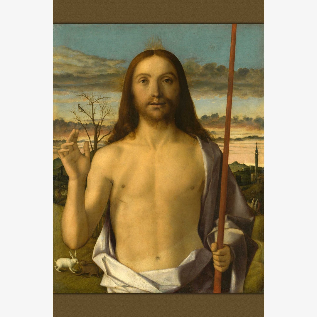 Giovanni Bellini Christ Blessing Ca.1500; Christian Art Custom Print ...