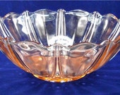 Pink Depression Glass Anchor Hocking Oyster Pearl Console Bowl