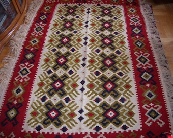 Vintage-antieke Kilim cover/tapijt