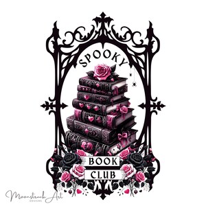 Spooky book club png, Dark romance png, Smut books png, Spicy book png, Book quotes png, Book lover png, Reader png, Book girly gift