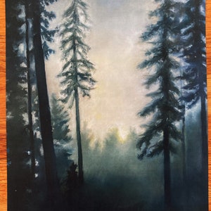 Pines. Print of Original Oil Painting.