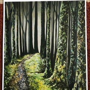 Mossy Forest. Print of Original Painting.