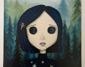 8”x8” Coraline Jones. Print of Original Oil Painting. *New Size Option*