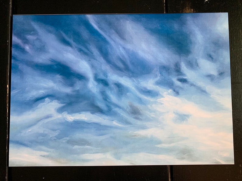 Cirrus Clouds. Print of Original Oil Painting. Etsy