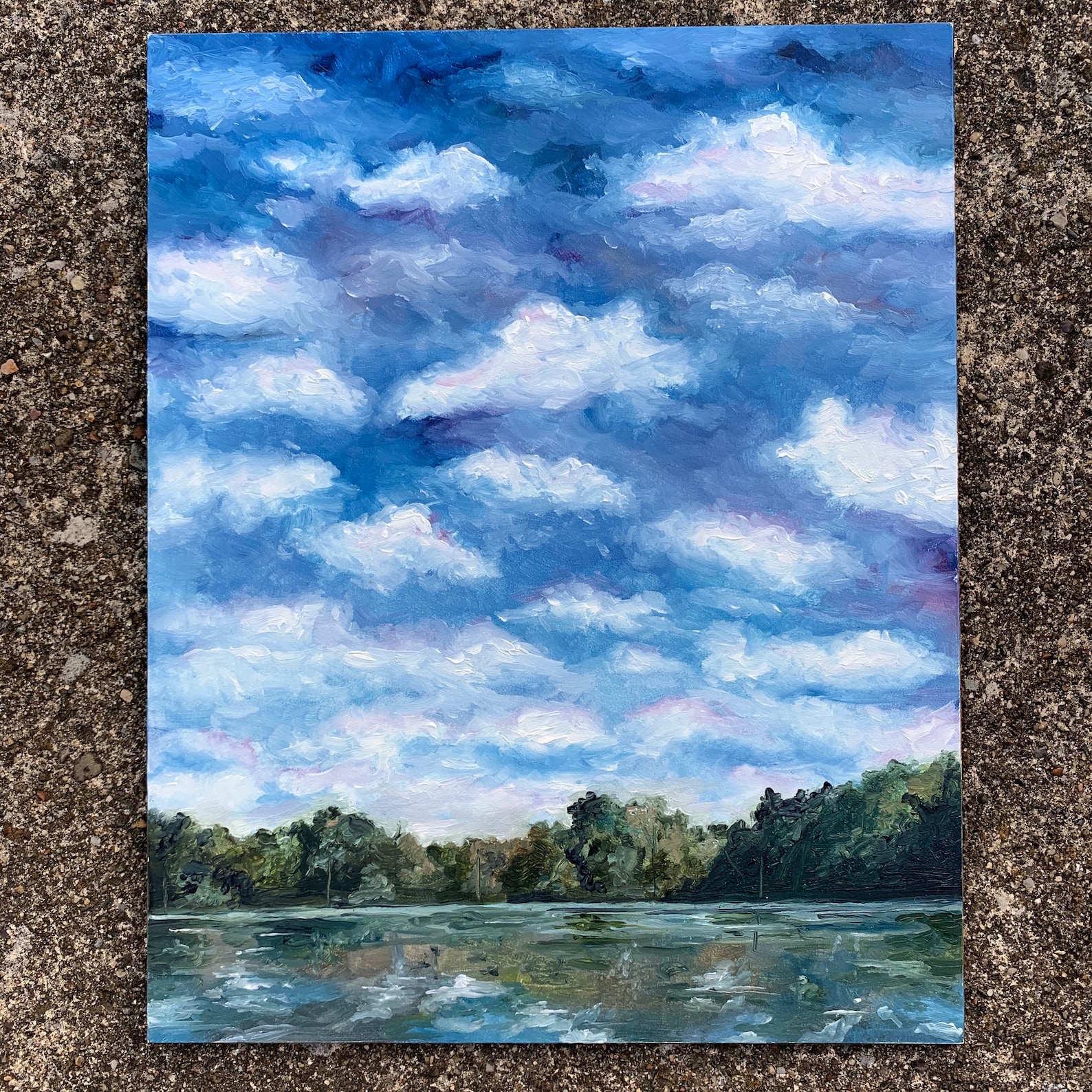 Clouds. Original Oil Painting. Etsy