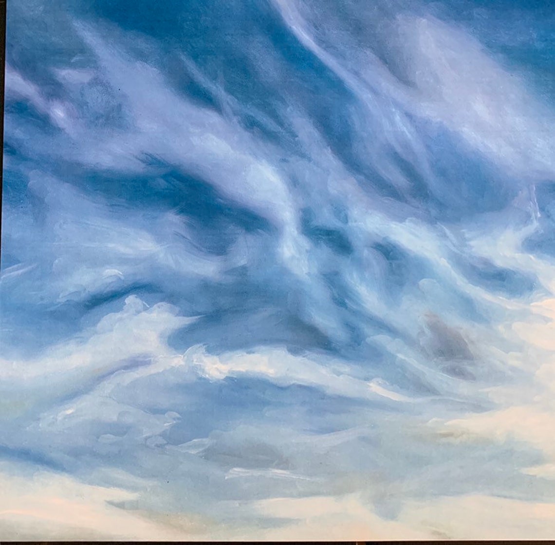 Cirrus Clouds. Print of Original Oil Painting. Etsy