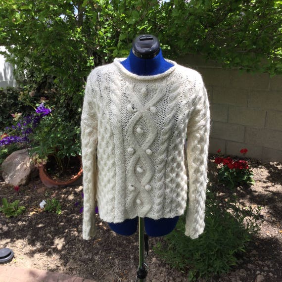 cropped aran cardigan