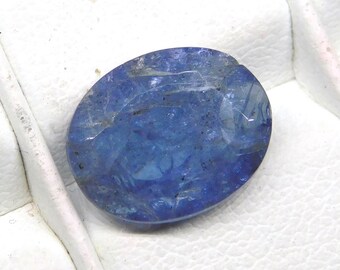 Faceted Oval Tanzanite Gemstone: Unheated Blue, 3.90 ct, 12x9.5 mm
