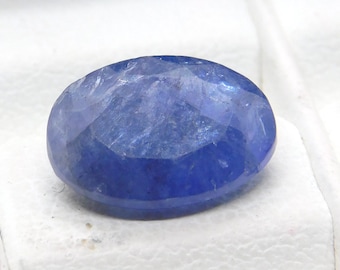 Faceted Blue Tanzanite Gemstone: Oval Cut, 3.70 Carat, 12x8 MM