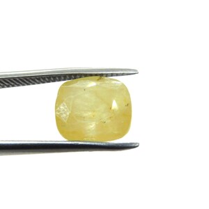 Natural Yellow Sapphire | Ceylon Sapphire | Unheated & Untreated Sapphire | Real Sapphire | Sapphire For Jewelry | 4.35 Cts 9x8 MM Cushion