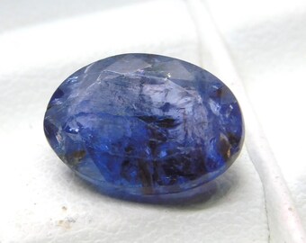 Oval Faceted Blue Tanzanite Gemstone: 4.90 Cts Loose Stone