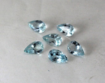 3mm to 10mm Aquamarine Gemstone square lot,Natural Aquamarine,Loose Aquamarine Faceted squares Aquamarine Jewelry price per piece